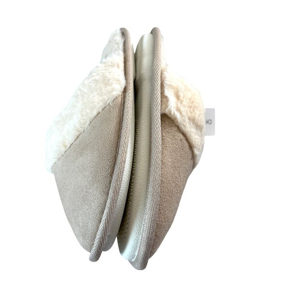 Chinese Laundry Womens Slippers Tan/Cream Faux Fur Size XS/S NWT - Picture 4 of 8